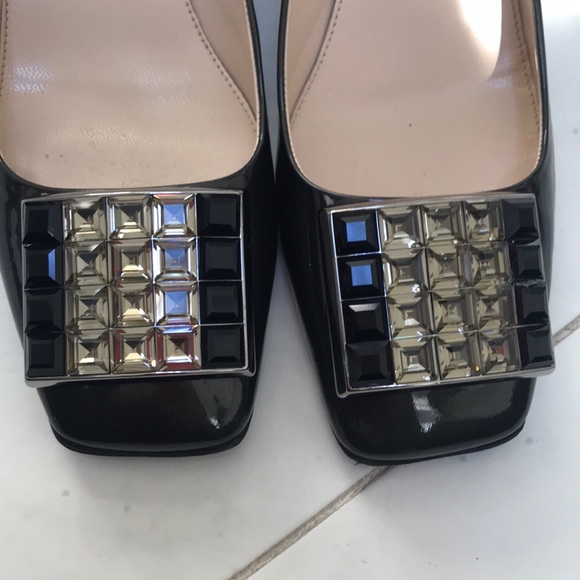 Prada Taffetas Glamour Pumps Grafite Color Size 38 - Picture 3 of 10